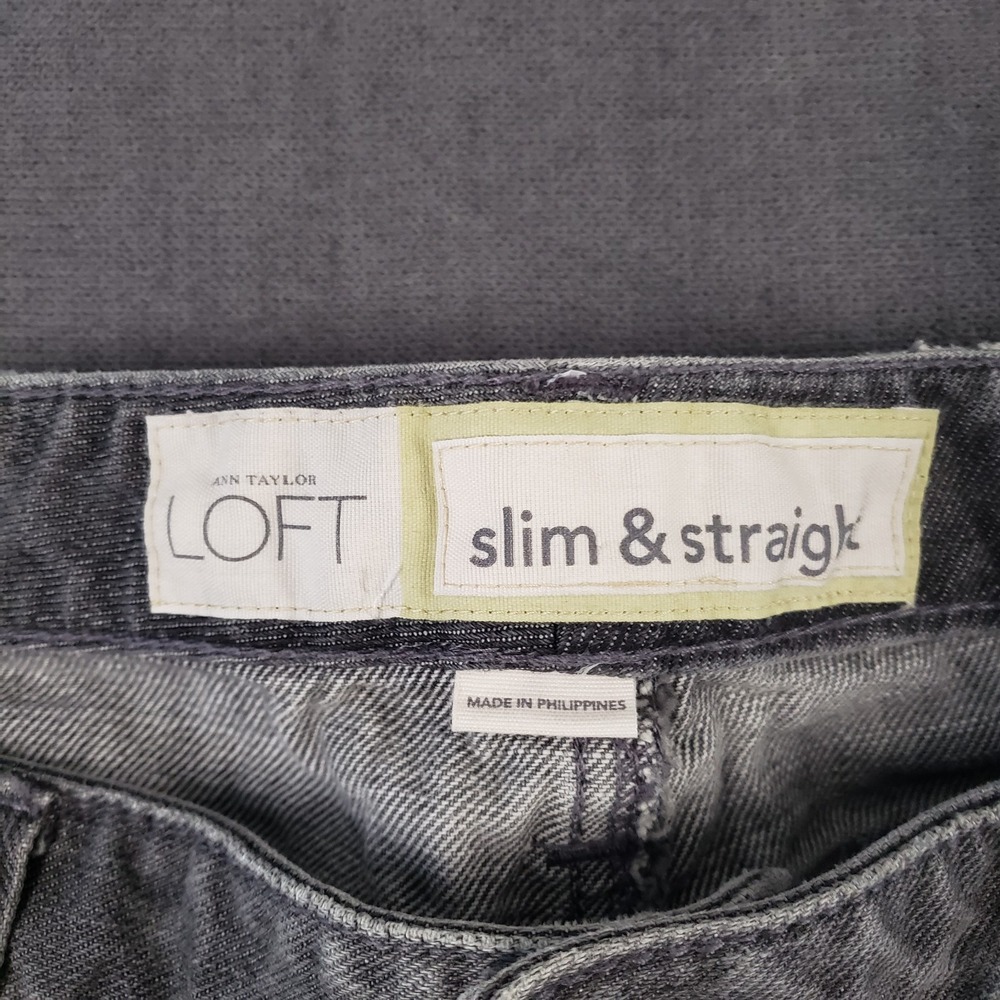 LOFT Straight Leg Jeans in Faded Gray - Picture 7 of 9